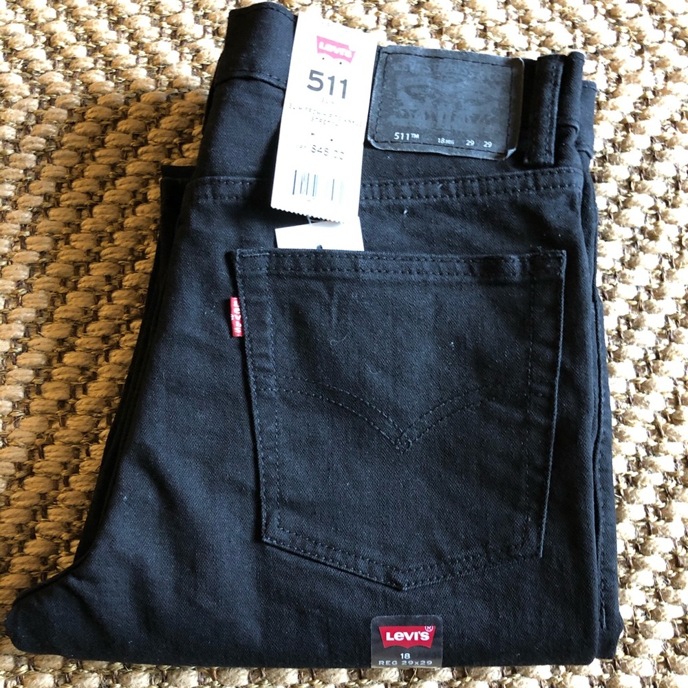 Levi black denim 511 slim 29x29 (18)
